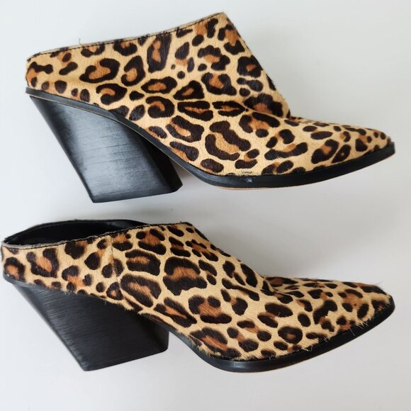 Dolce Vita Shoes - Dolce Vita Ira Leopard Print Calf Hair Mule Heels Sexy Luxury Mobwife Work 6.5
